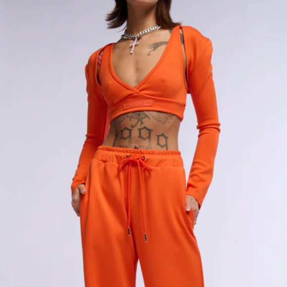 Miz PAXTON Super Luxe Bolero Top in Orange L/XL - Picture 6 of 9